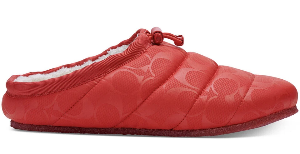 Zapatillas Coach Rachelle rojas para mujer zueco sin cordones logotipo piel C talla 6,5-9 $145 Foto 3 de 4