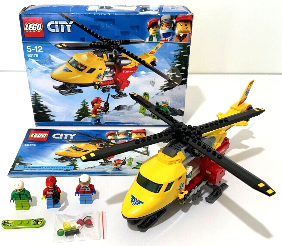 Retired ©2018 LEGO 60179 City Hospital Ambulance Helicopter 100