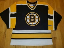 Vintage New CCM Maska Air Knit BOSTON BRUINS Pooh Mens NHL Hockey Team JERSEY L