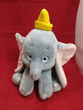 Walt Disney Store Dumbo Plush Stuffed Elephant 12" w/ Yellow Hat stain on store
