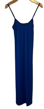 Jolie & Joy Dress Womens Med Blue Sleeveless Strappy Maxi Stretch A Line NEW
