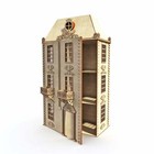 Large Italianate Wooden Doll House 85cm Height 3 Lv Great Kids Gift Home Decro