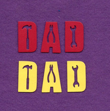 DAD  7 die cuts scrapbook cards
