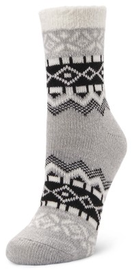 SofSole Fair Isle Crew Sock Women'S Medium 1Pk Black