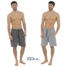 Mens Jersey Shorts Lounge Pants Cotton Knee Length Pyjama Bottoms Night Wear