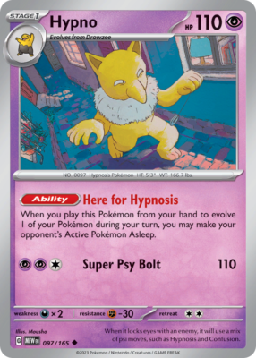 ポケモンカードゲーム nao Hypno 97/165 Uncommon | 151 | Pokemon Card | eBay
