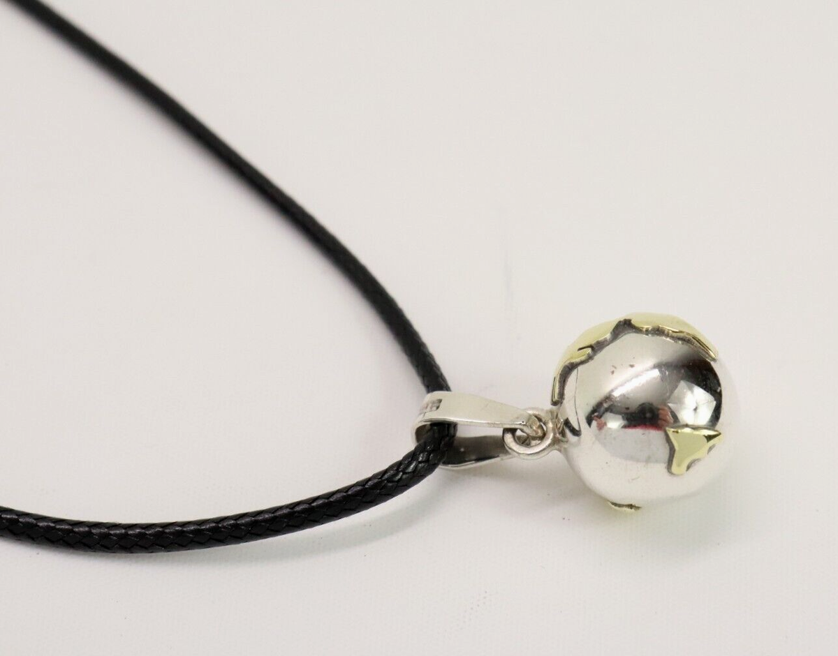 Vintage Sterling Silver Harmony Ball Chime World Pendant, Mexico