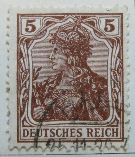 A6P44F111 Germany 1920-21 5pf used