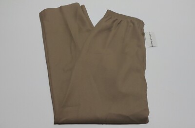 Alfred Dunner Classic NWT Flat Tan Women Elastic Waist Pants 14