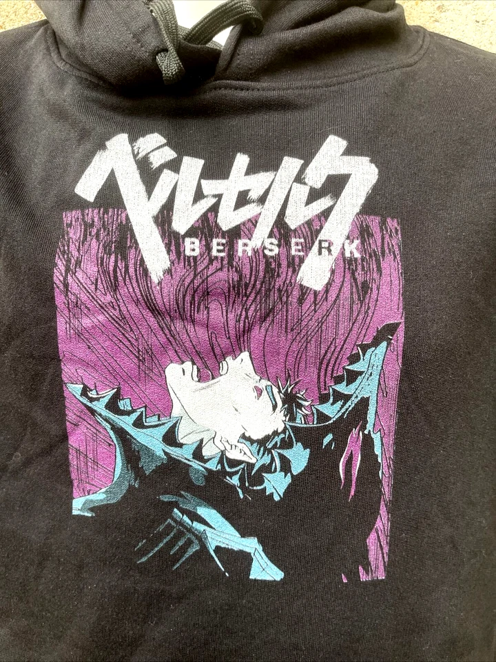 Мужская толстовка с капюшоном Berserk Guts Swordsman аниме пуловер маленький средний размер манга - Изображение 2 из 4