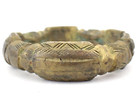 20th C Tuareg Brass Currency Manilla Bracelet Green Verdigris Tribal Jewelry #7
