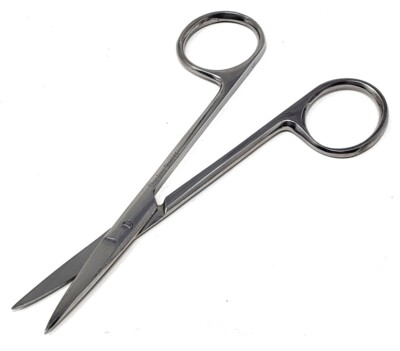 HIGH QUALITY STAINLESS STEEL IRIS MICRO SCISSORS STRAIGHT TIP 4.5''