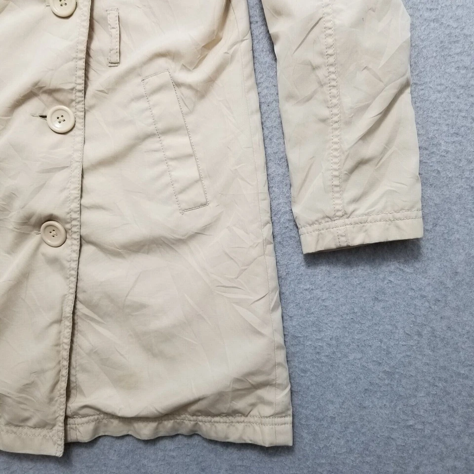 Chaqueta cortavientos Cherokee niños grande marfil tostado bolsillos botones niñas aire libre Foto 3 de 4