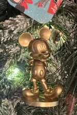 2025 Limited Edition Gold Mickey Mouse Christmas Tree Ornament New w Tag Disney