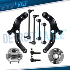 10pc Front Control Arms Rear Wheel Hubs Kit For 2001 2002 2003 Mazda Protege5