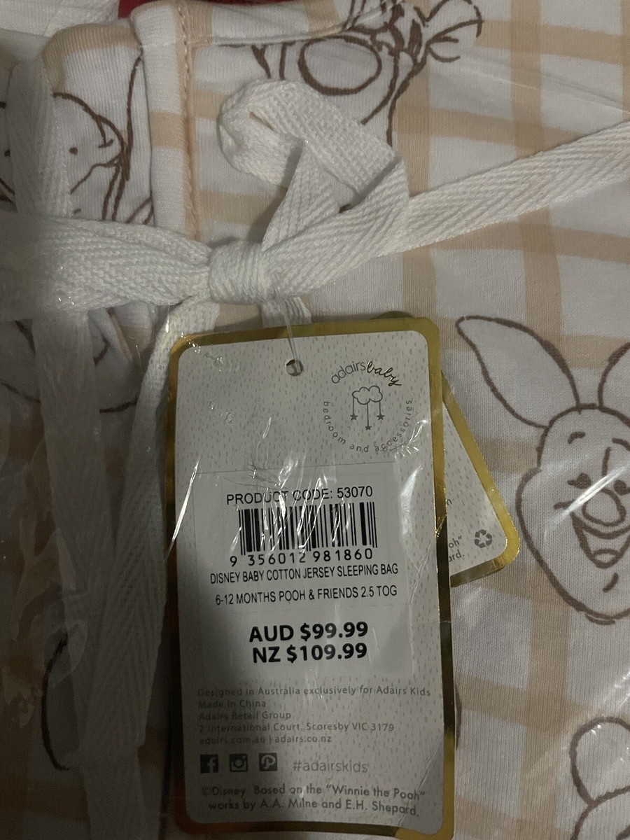 Winnie The Pooh Disney Adairs Sleep Sack Sleeping Bag Tog 6-12