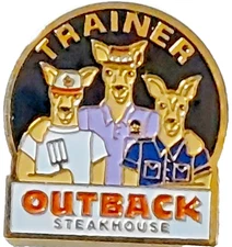 Outback Steakhouse Restaurant TRAINER Lapel Pin