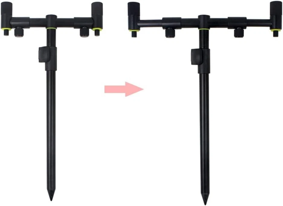 Fishing Bank Stick, carp tackle Buzz Bar Set 2 Rods COONOR Aluminum 11.8-19.7in - Image 2 of 4