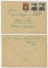 92591 - Mi.Nr. 491 und 505 - Beleg - Gotha 20.1.1956 nach Kiel-Pries