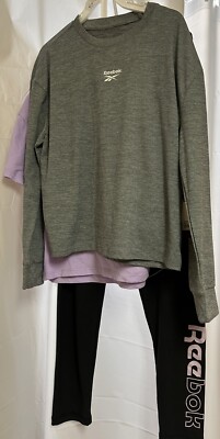 NWT REEBOK SIZE 8 GIRLS CLASSIC LOGO POPOVER 3PC JOG SET
