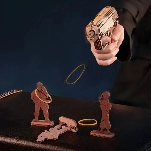 ROBOTIME 3D Puzzle Holz DIY Mini Gun Modell Spielzeug für Kinder Junge Geschenk - Bild 4 von 4