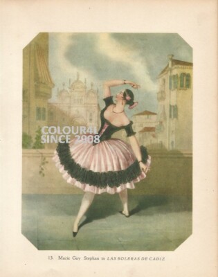 MARY GUY STEPHEN LAS BOLERAS DE CADIZ 1948 BALLETT TANZ KUNST ILLUSTRATION DRUCK