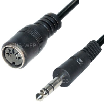 Audio Kabel DIN Buchse 3/5 Belegung 6,3mm Klinke Stecker 0,2m Wiedergabe Adapter