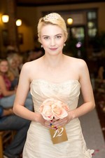 Alfred Angelo Wedding Gown SIZE 2, CREAM, LIGHT GOLD, A-line, STRAPLESS