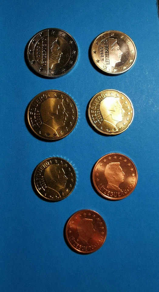 2 EURO 2003 B.E. 1 EURO 50 CENT 20 CENT 10 CENT 5 CENT LUXEMBOURG LOT 7 MONNAIES - Photo 1/4