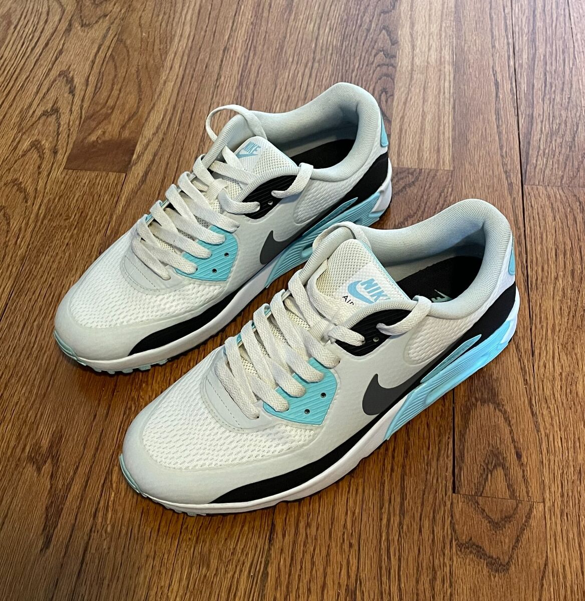 Nike Air Max 90 G Golf shoes mens 10.5 spikeless white grey Nike Air Max 90 G Golf shoes mens 10.5 spikeless white grey