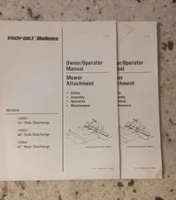 Troy-Bilt /Bolens Owners Manuel Mower attachment 14051 /14052 / 14060
