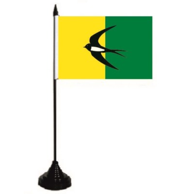Tischflagge Badia del Vallés (Barcelona) Tischfahne Fahne Flagge 10 x 15 cm 