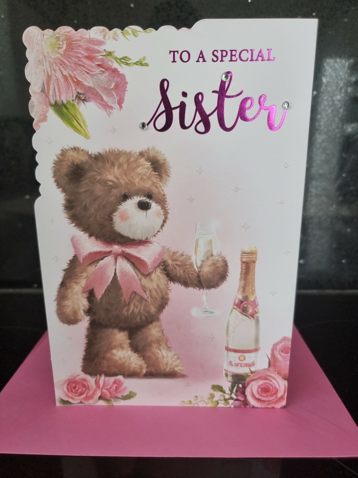 SISTER BIRTHDAY CARD 9"" X 6"" TRADITIONAL DESIGN NICE  VERSE Z-FOLD