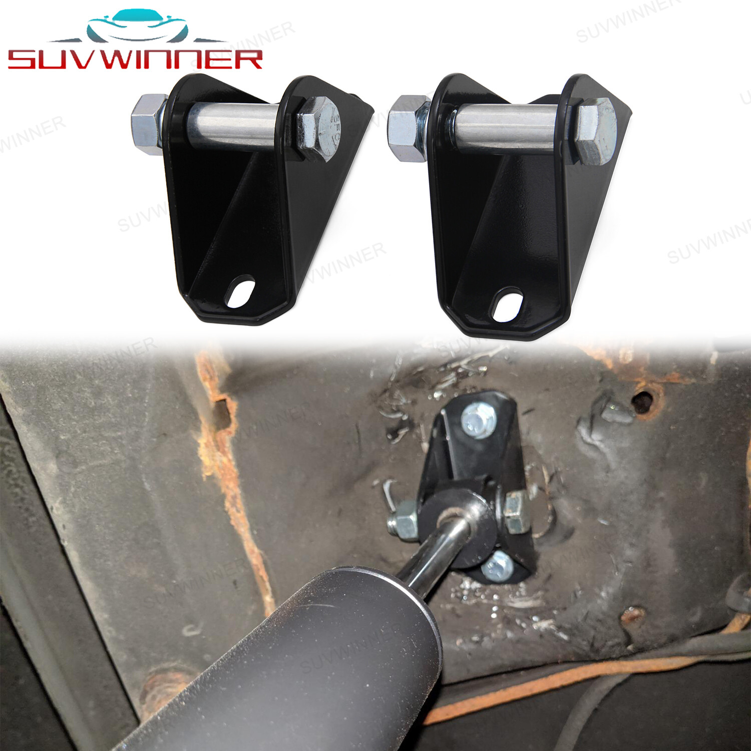 2pcs Rear Upper Shock Bar Pin Eliminator Kit for 19842006 Wrangler TJ