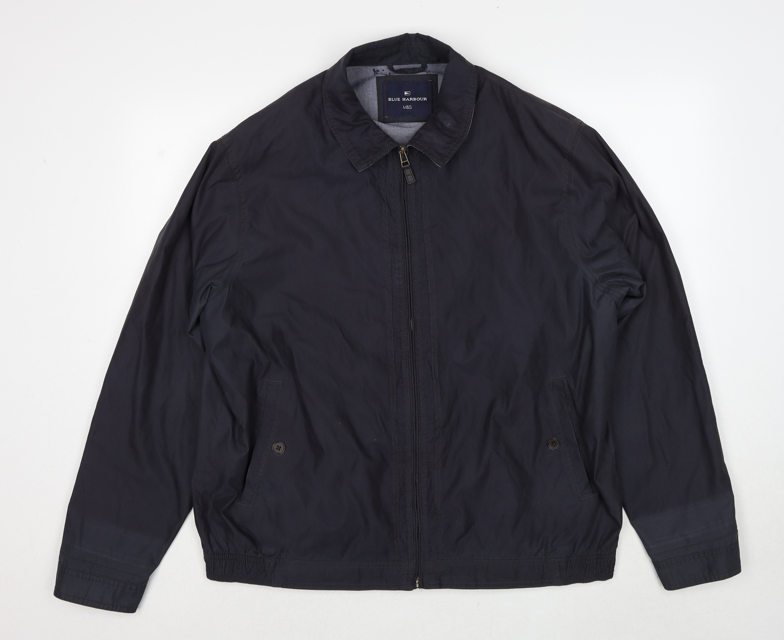 Blue Harbour Mens Blue Bomber Jacket Size XL Zip eBay