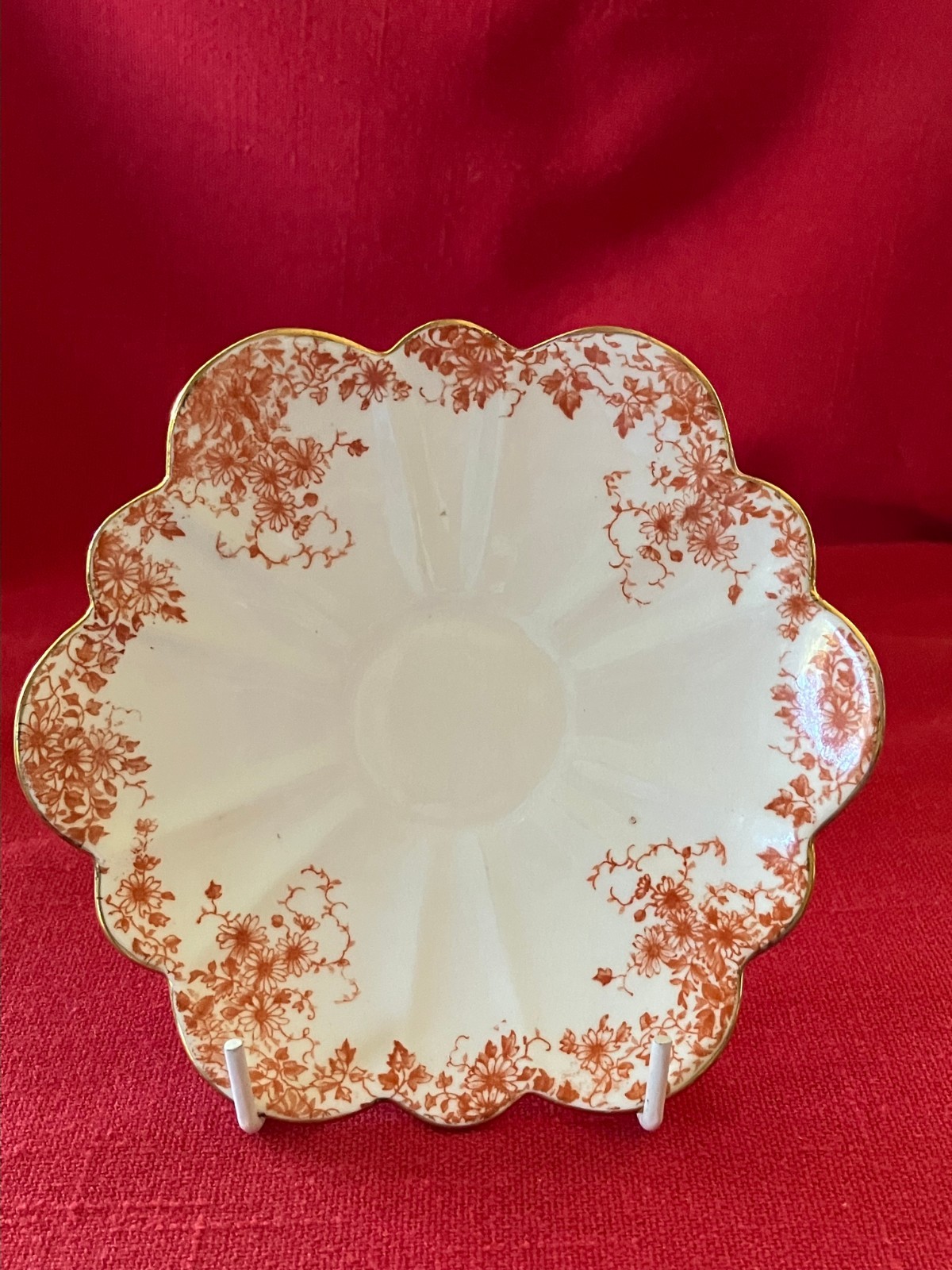 c 1896 Wileman & Co Foley China daisy shaped trio #4  "Trailing Daisies" #5657