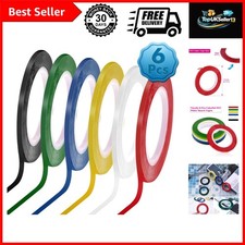 6 Rolls 1/8 Whiteboard Tape Thin White Board Tape Lines Pinstripe Dry Erase A...