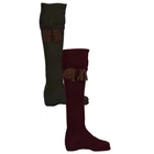 Men’s Merino Wool Harris Shooting Socks with Garter Ties Country Field Sports