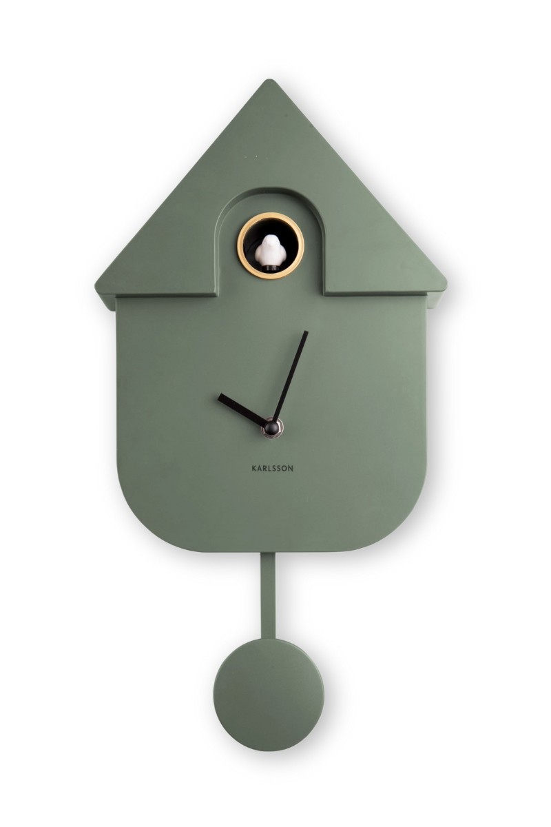 Wanduhr MODERN CUCKOO in 41x8,5x21,5cm,Fb. jungle green - Bild 2