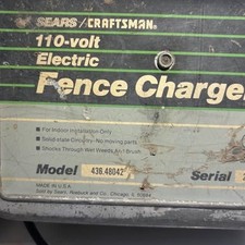 Vintage Sears Craftsman Electric Fence Charger Model 436.48042 โ Made in USA