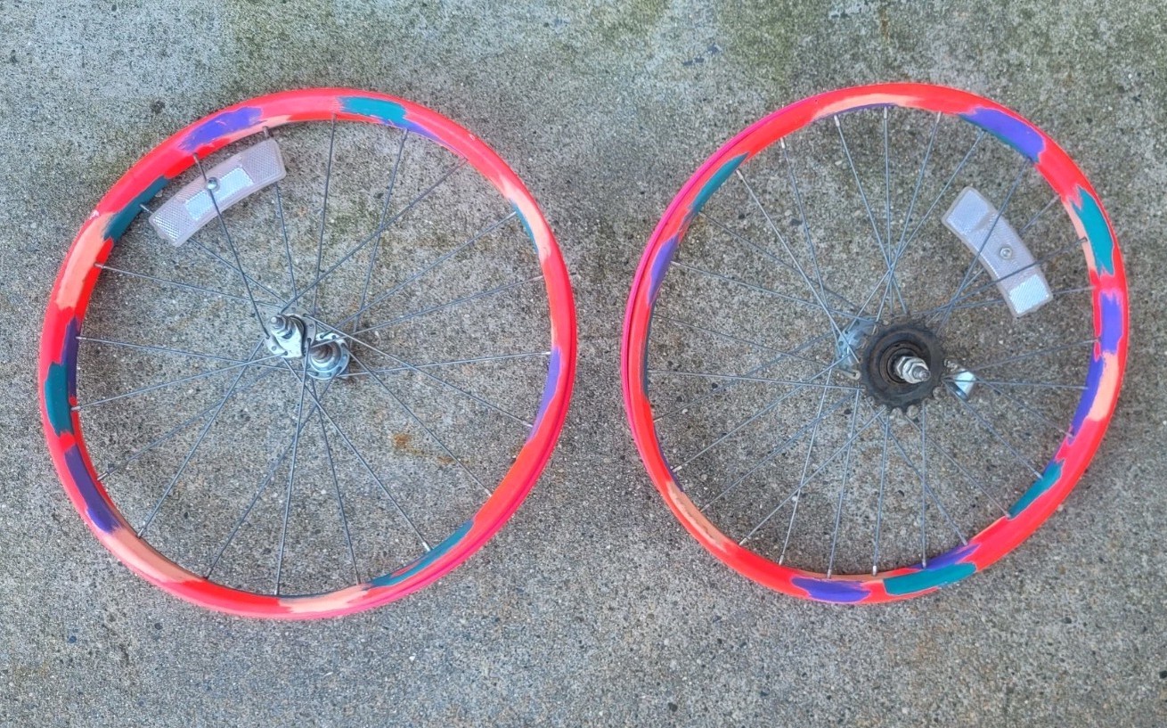 Vintage 80s 90s Huffy BMX Bicycle Coaster Brake Wheel Set (99.99 USD)