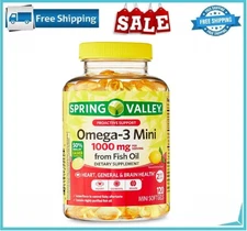 Spring Valley Proactive Support Omega-3 Fish Oil, 1000 mg, 120 Softgels