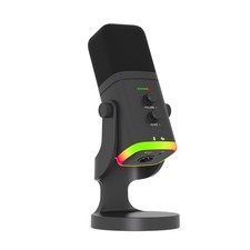 USB/XLR Desktop Dynamic Microphone with RGB Light Noise Reduction  Mute Button