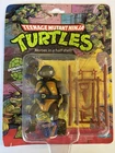 Vintage 1988 Playmates TMNT Donatello MOC - Slight Card Bend Weapons Included