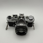 Olympus OM-1 35mm SLR Film Camera Silver - Won’t Latch - Untested - For Repair — photo 2