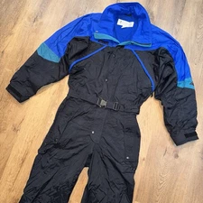 Mens Columbia Ski Suit One Piece Snowsuit Snow Bib Jumpsuit OmniTech Vtg Medium
