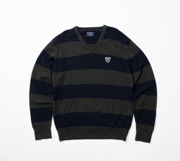 Men Hackett Pullover Grey Lamb Wool 40 /L / 48