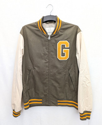 GANT Varsity Jacke Herren M grün leicht Bomber College Retro Preppy G Logo