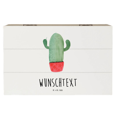 Personalisierte Holzkiste Kaktus Wut 19 x 12 cm - Personalisierte Geschenke