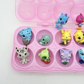 Hatchimals Colleggtibles Lot Of 14 + Pink Egg Carton Storage Container Mixed